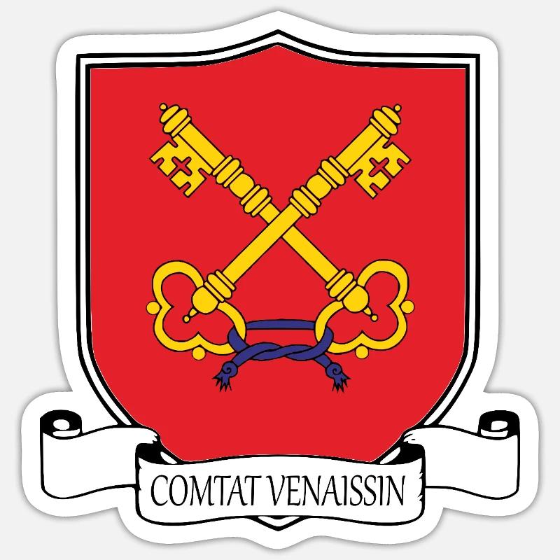 Comtat Venaissin - Sticker size S (10 x 10 cm) - white matte