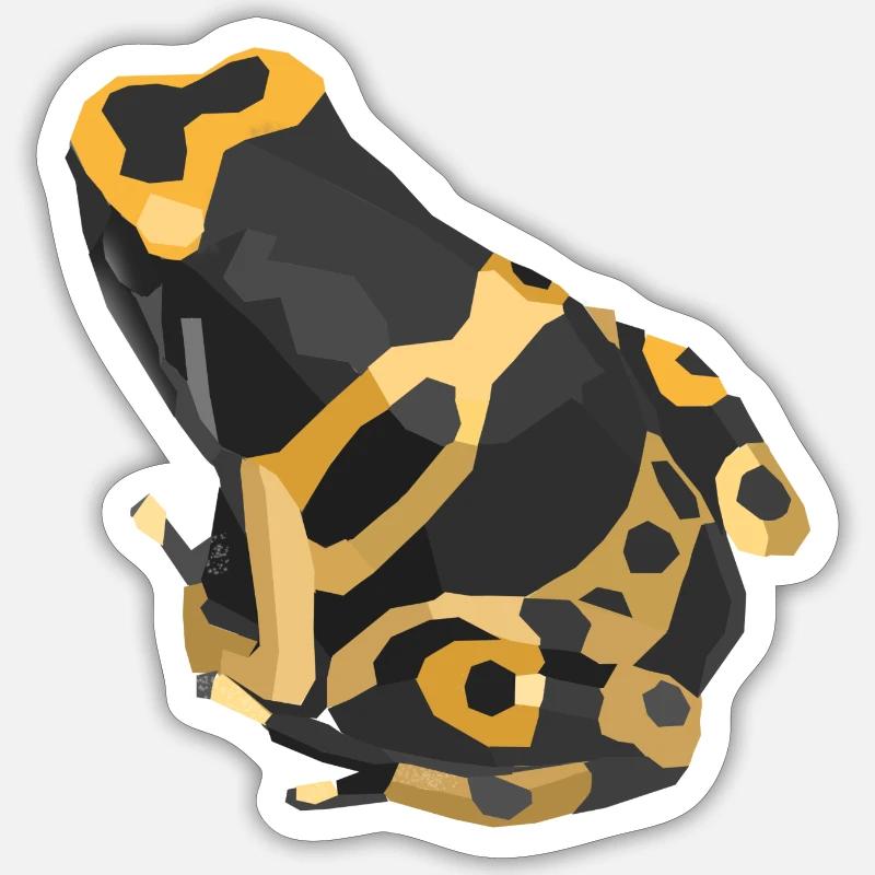Bumblebee Frog Geometric Design - Sticker size S (10 x 10 cm) - white matte