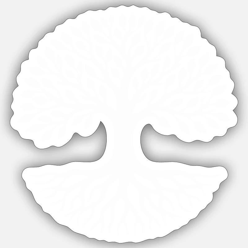 baum des lebens - Sticker Größe S (10 x 10 cm) - Mattweiß