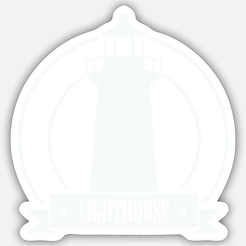 lighthouse - Sticker Größe S (10 x 10 cm) - Mattweiß