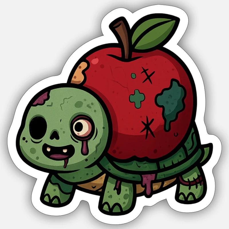 Crapaud zombie Sticker taille S (10 x 10 cm)