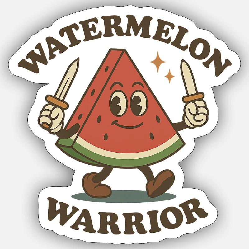 Watermelon Warrior Sticker size S (10 x 10 cm)