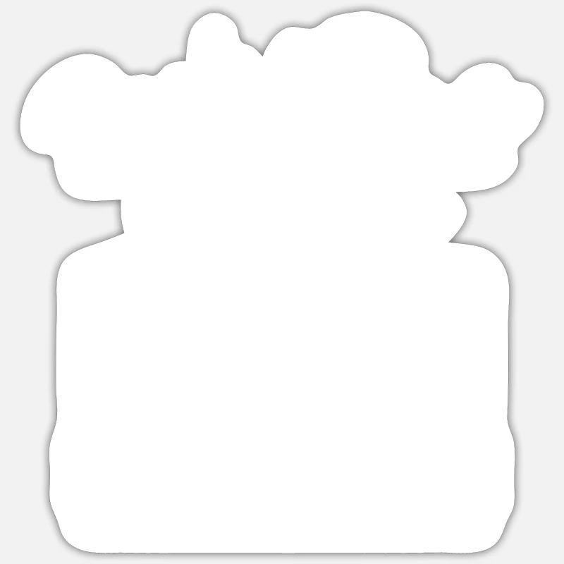 Rock and roll classique - Sticker taille S (10 x 10 cm) - blanc mat