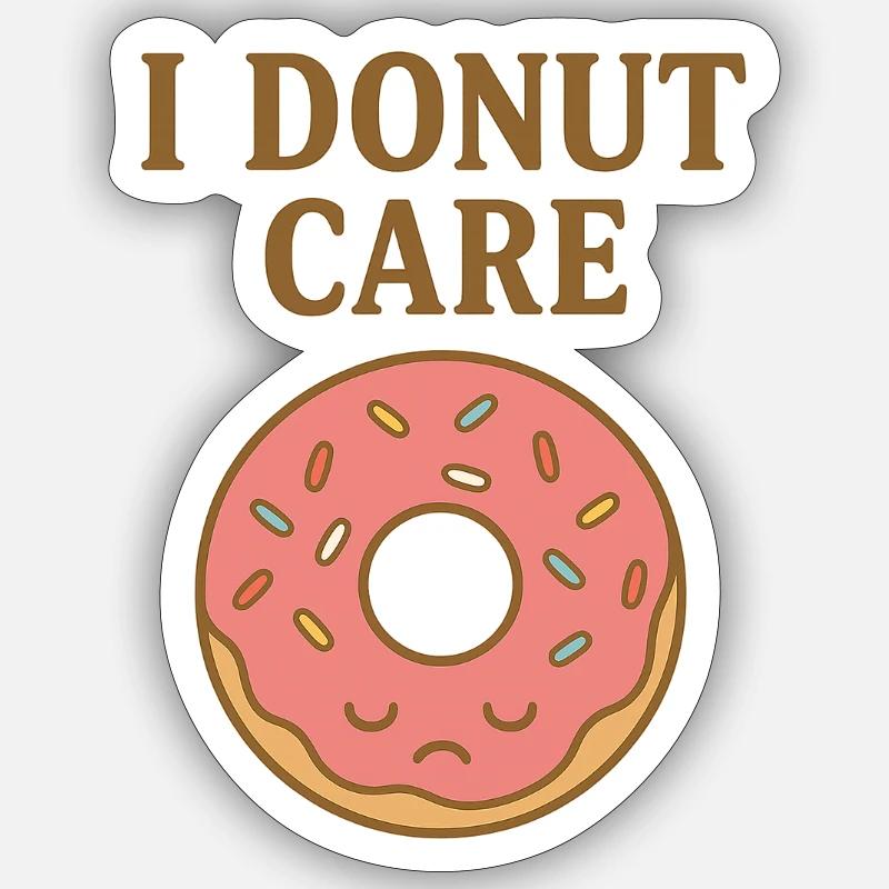 Ich kümmere mich um Donuts - Sticker Größe S (10 x 10 cm) - Mattweiß