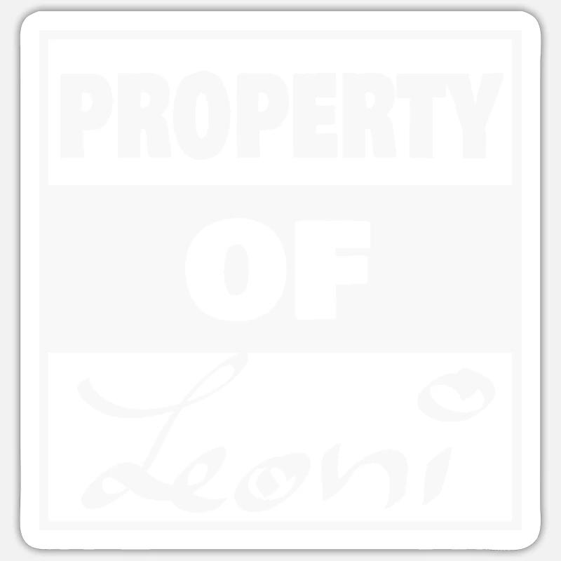 First name Leoni - Sticker size S (10 x 10 cm) - white matte