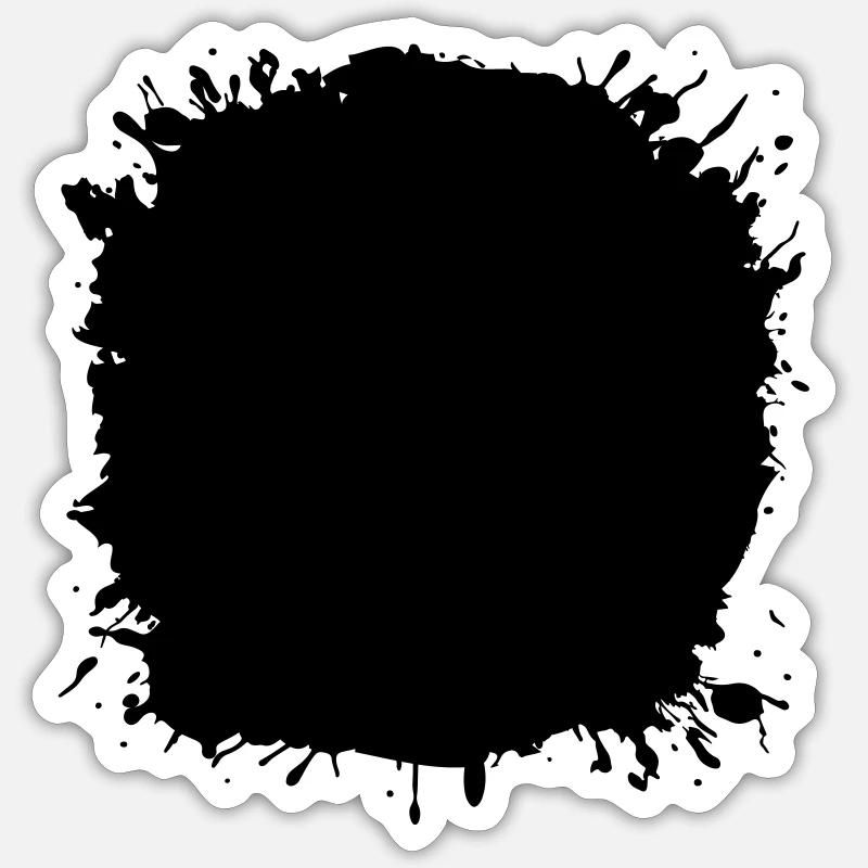 Splatter blobs - Sticker size S (10 x 10 cm) - white matte