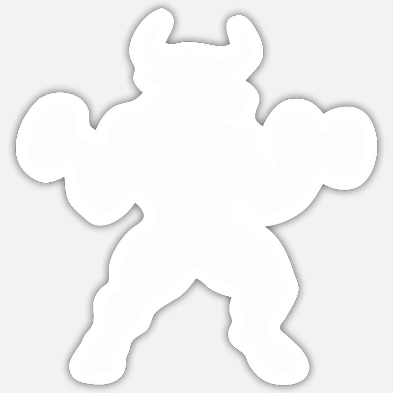 Muscles du Taureau Sticker taille S (10 x 10 cm)