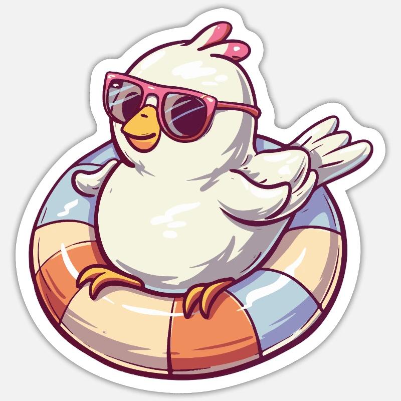 Taube Vogel Comic Cool Sticker Größe S (10 x 10 cm)