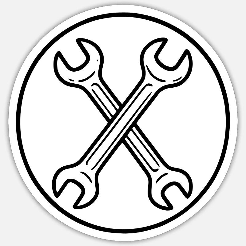 Flat Wrenches Sticker size S (10 x 10 cm)