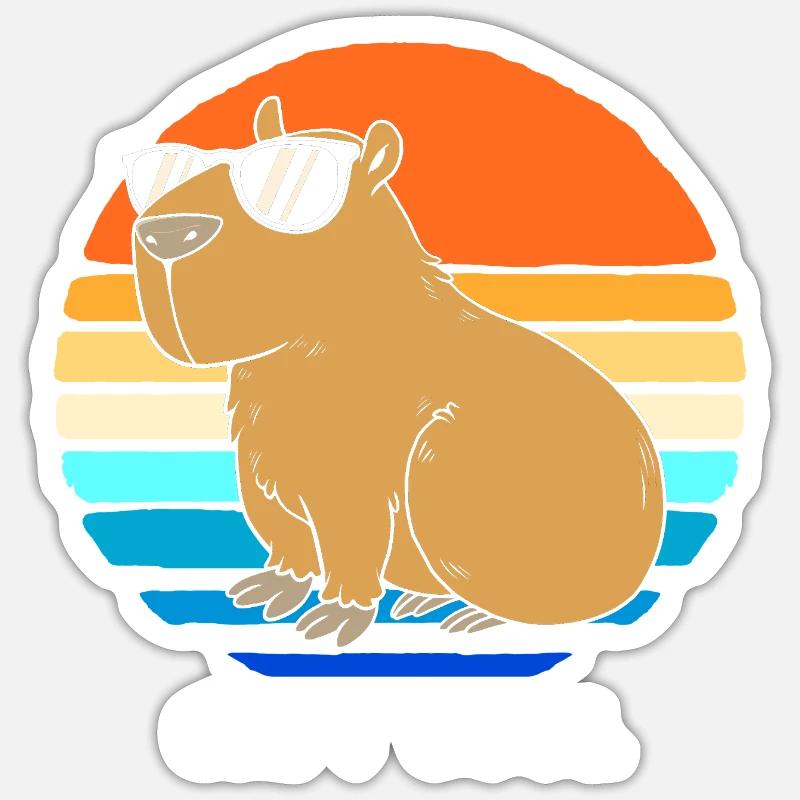 Capybara Capibara - Sticker size S (10 x 10 cm) - white matte