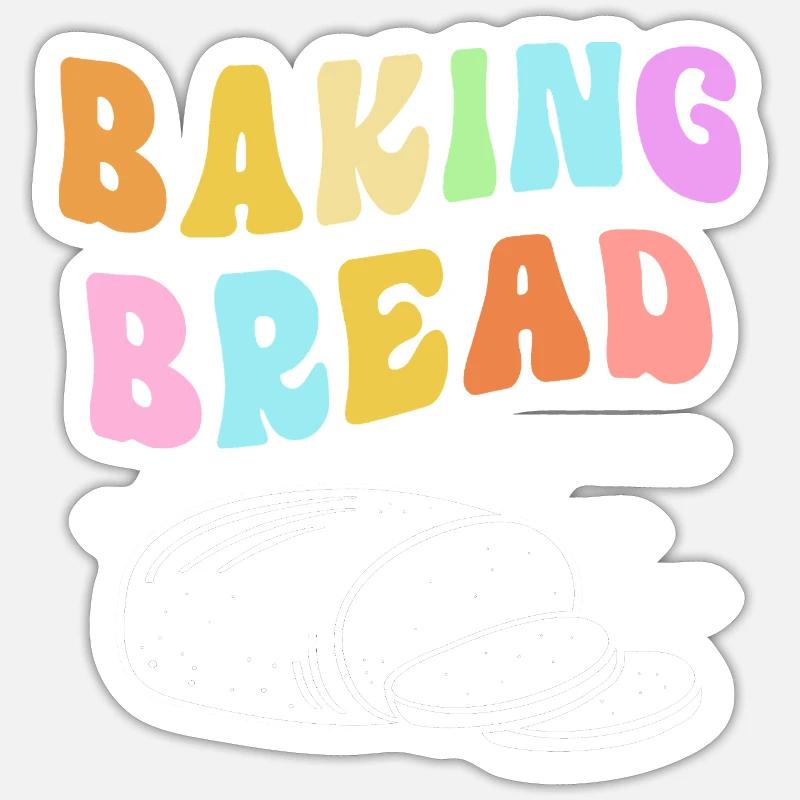 Bäcker Bäckerin Backen - Sticker Größe S (10 x 10 cm) - Mattweiß