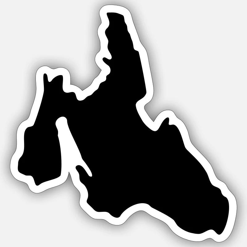 Céphalonie - Sticker taille S (10 x 10 cm) - blanc mat