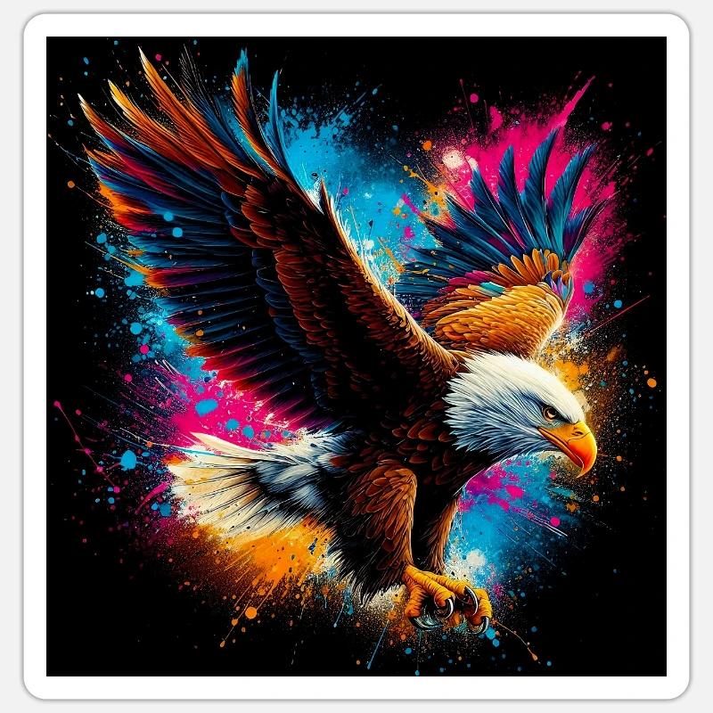 eagle - Sticker size S (10 x 10 cm) - white matte
