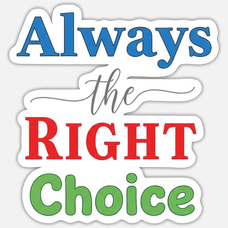 Conception typographique multicolore vive Sticker taille S (10 x 10 cm)