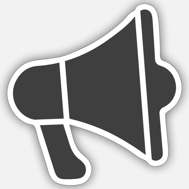 Megaphone Icon Sticker size S (10 x 10 cm)