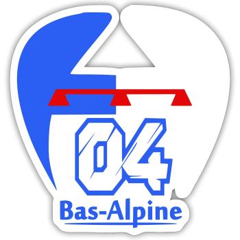 Bas-Alpine 04 logo - Sticker size S (10 x 10 cm) - white matte - Front