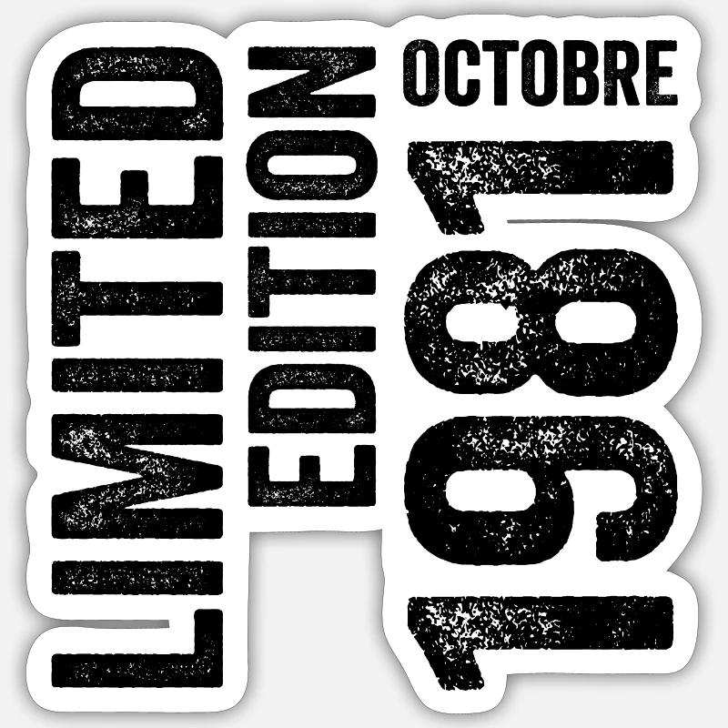 1981 - Sticker taille S (10 x 10 cm) - blanc mat