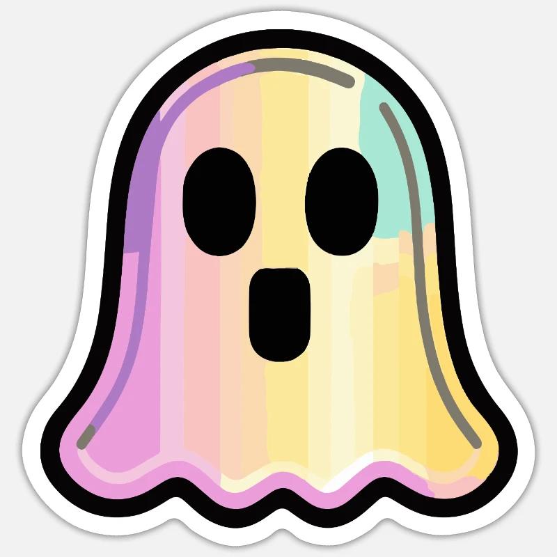 Geist Halloween Comic Süß Sticker Größe S (10 x 10 cm)