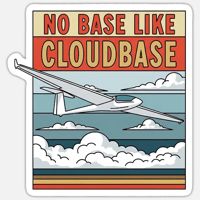 No Base Like Cloudbase Sticker size S (10 x 10 cm)