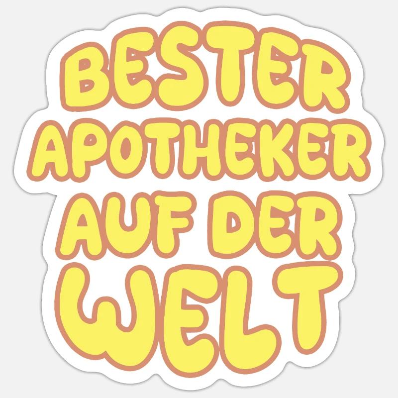 Pharmacien comme profession - Sticker taille S (10 x 10 cm) - blanc mat