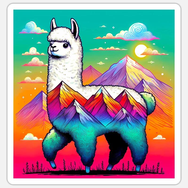 Alpaka Sticker Größe S (10 x 10 cm)