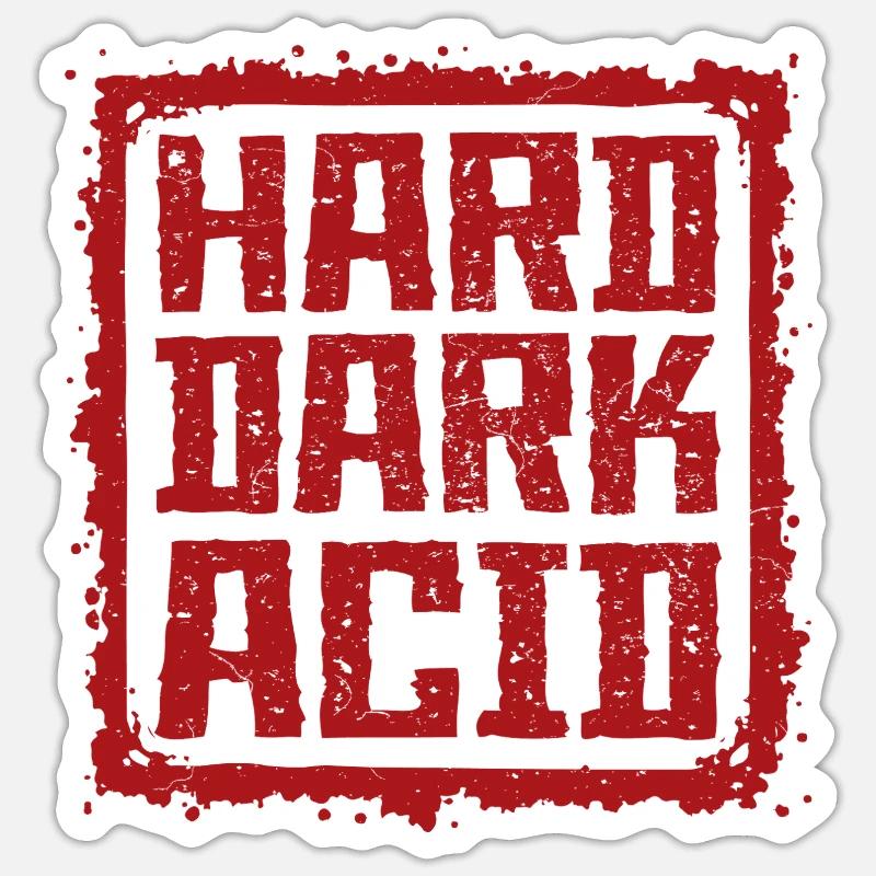 Acide noir dur Sticker taille S (10 x 10 cm)