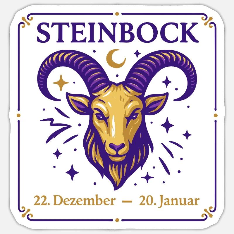 Sternzeichen Steinbock Sticker Größe S (10 x 10 cm)