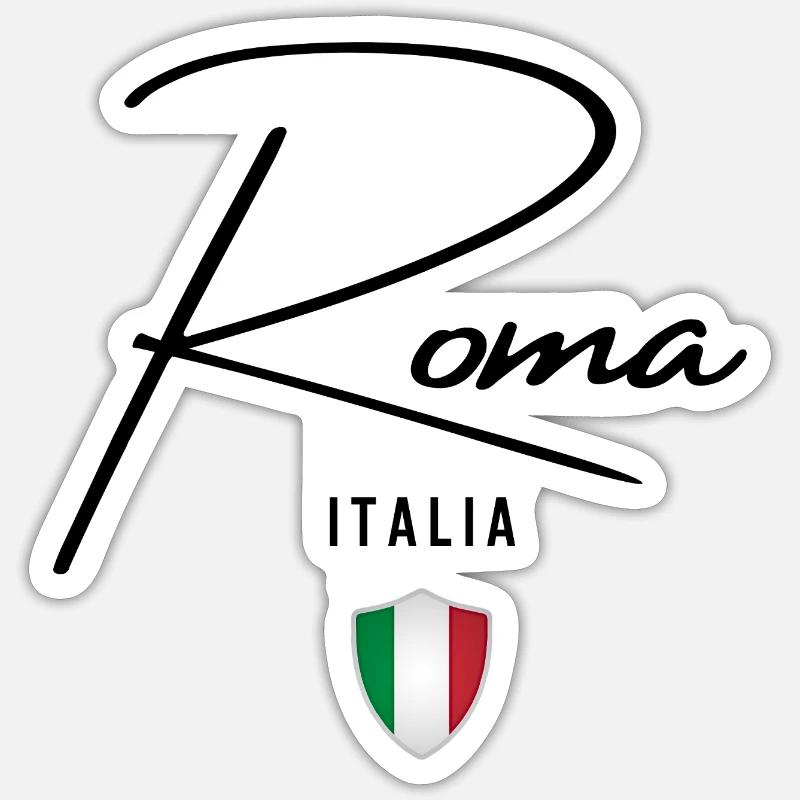 Design élégant Rome, j’adore Rome - Sticker taille S (10 x 10 cm) - blanc mat