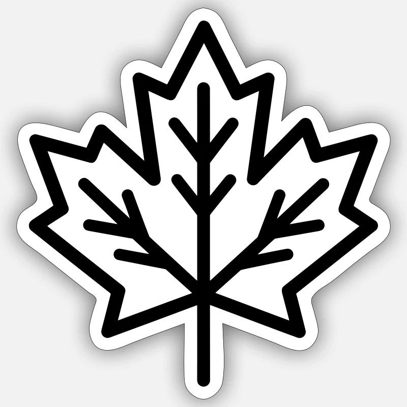 Feuille d’Érable Sticker taille S (10 x 10 cm)