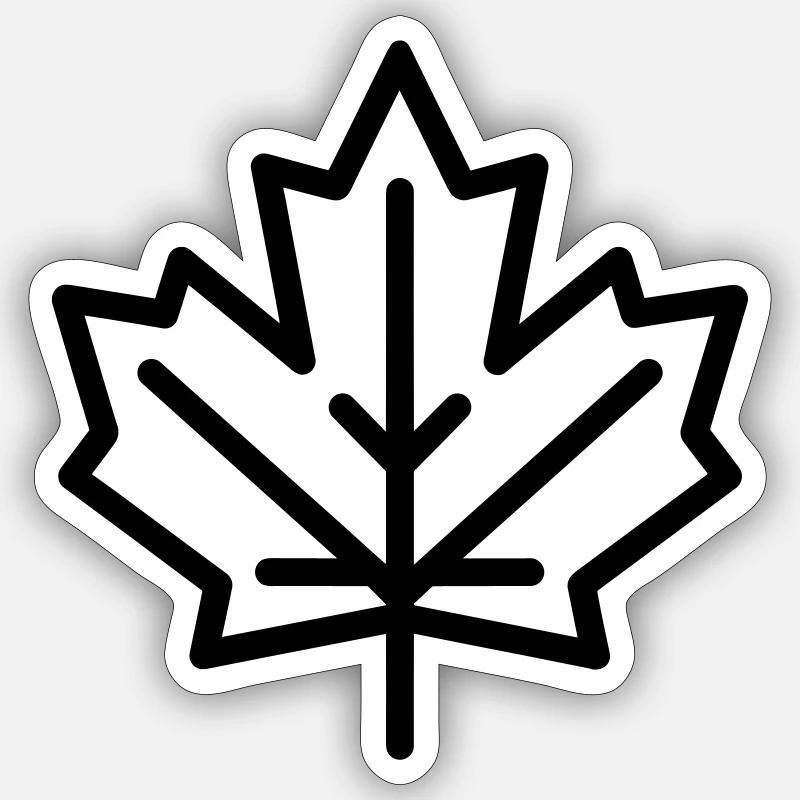 Feuille d’Érable Sticker taille S (10 x 10 cm)