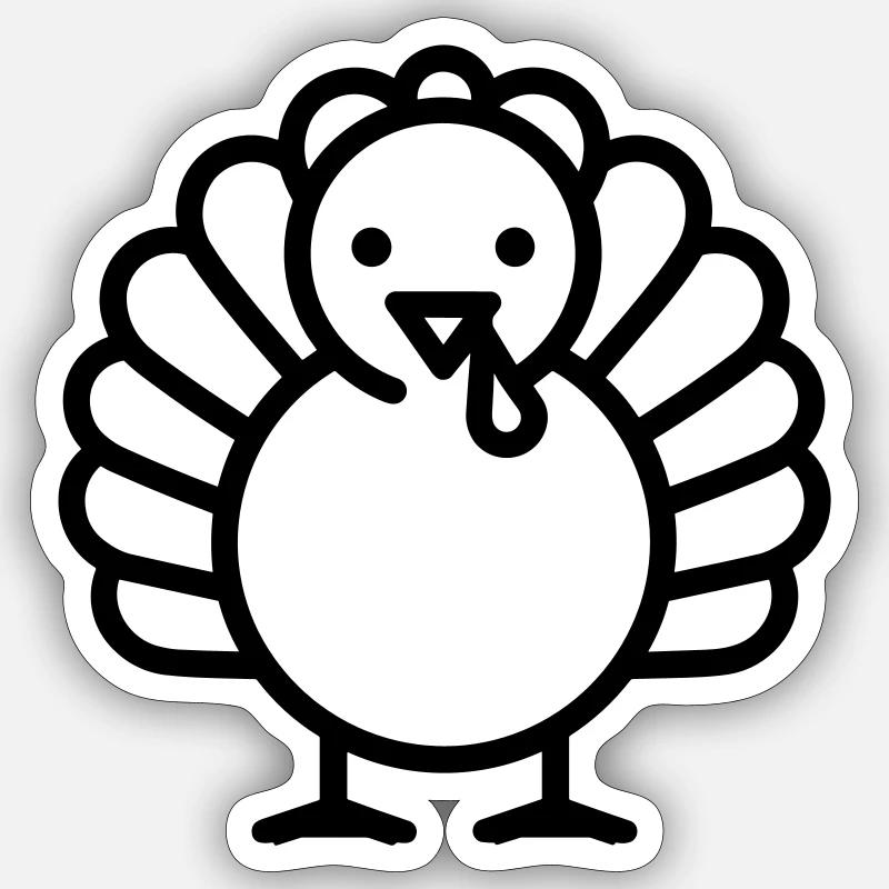 turkey - Sticker size S (10 x 10 cm) - white matte