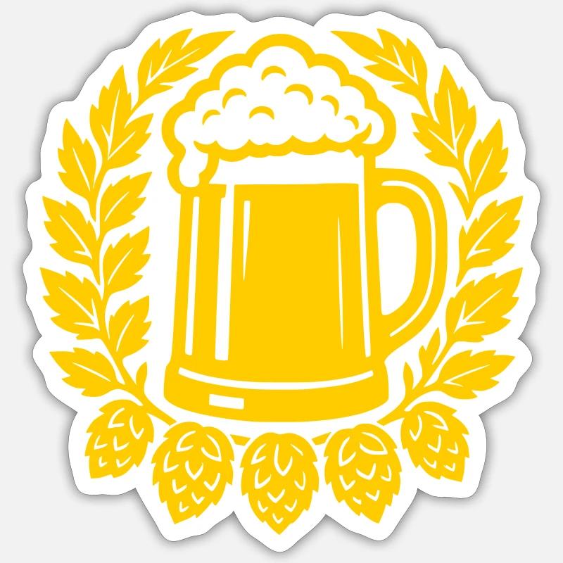 Bier - Sticker size S (10 x 10 cm) - white matte