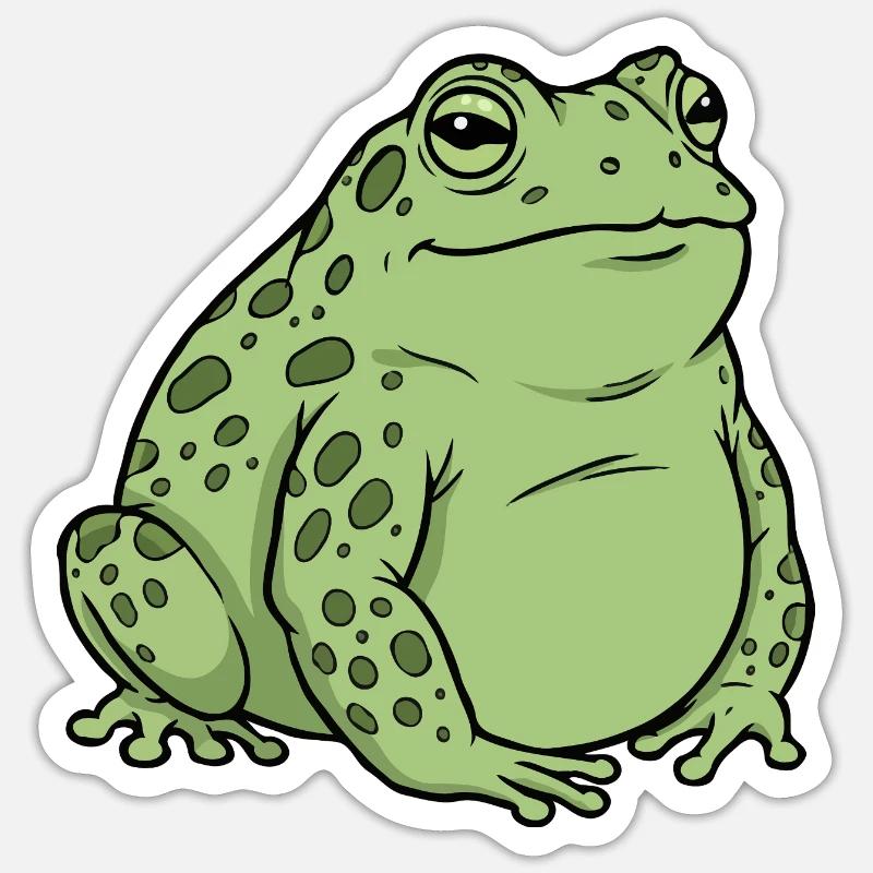 Crapaud gras Sticker taille S (10 x 10 cm)
