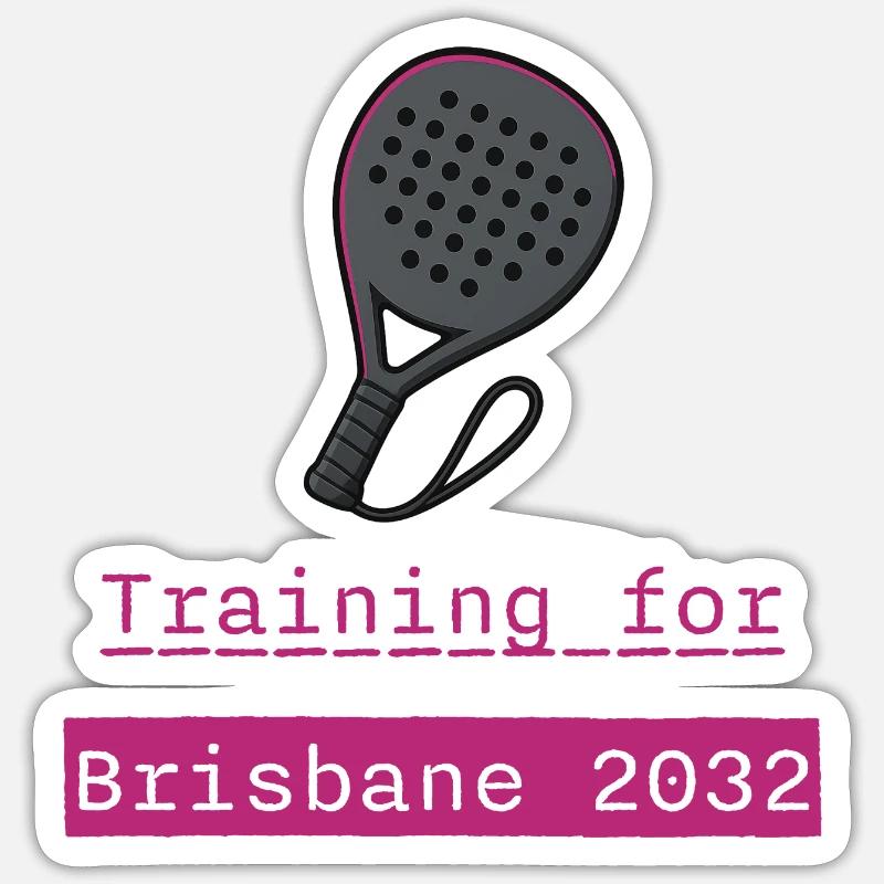 Padel Training Brisbane 2032 Sticker size S (10 x 10 cm)