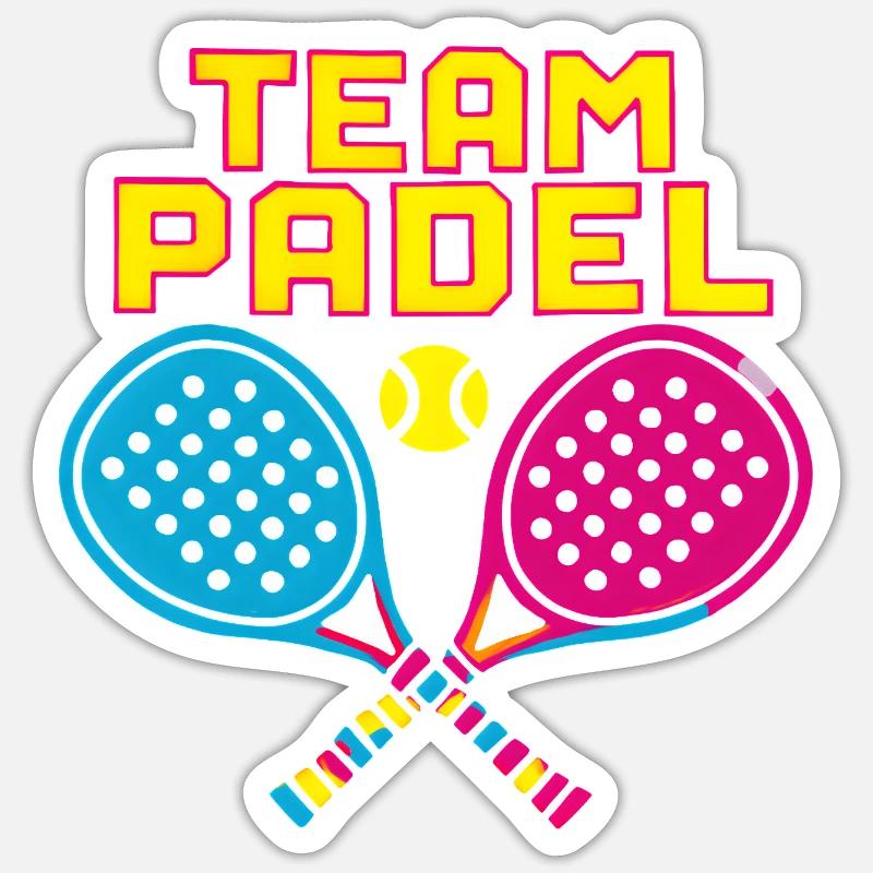 Neon Paddle Team - Sticker size S (10 x 10 cm) - white matte