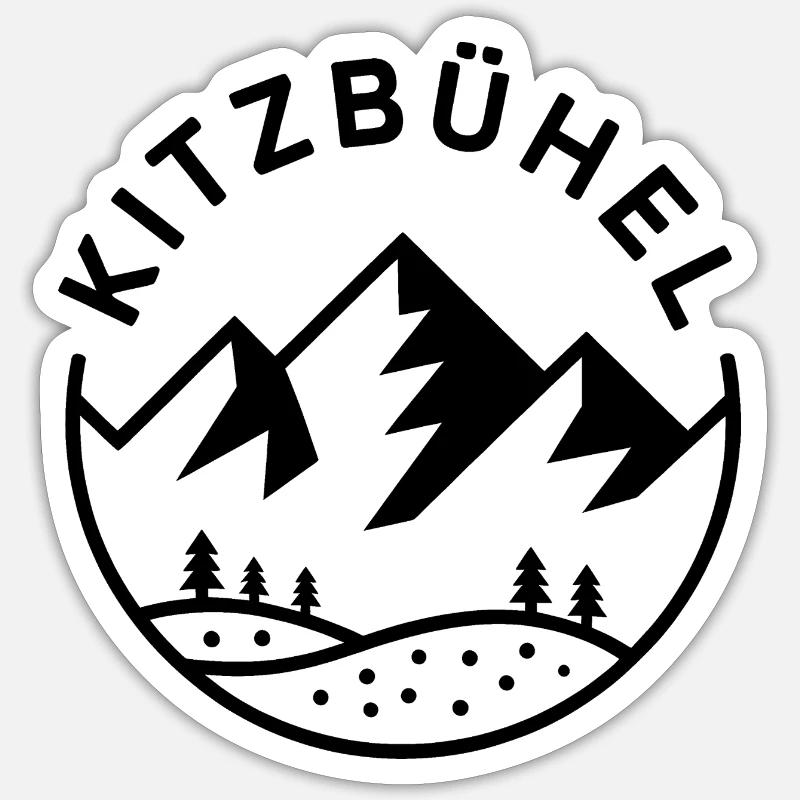 Kitzbühel - Souvenir Design - Sticker size S (10 x 10 cm) - white matte