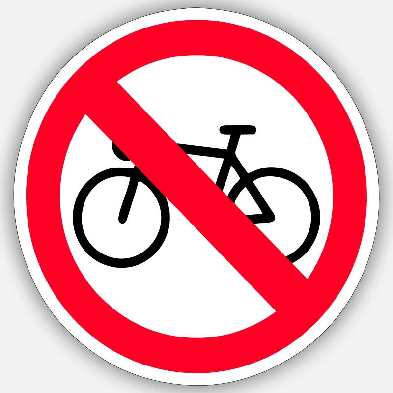 Pas de vélo Sticker taille S (10 x 10 cm)