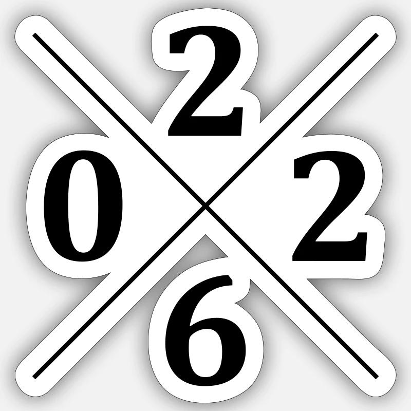 2026 - Sticker taille S (10 x 10 cm) - blanc mat
