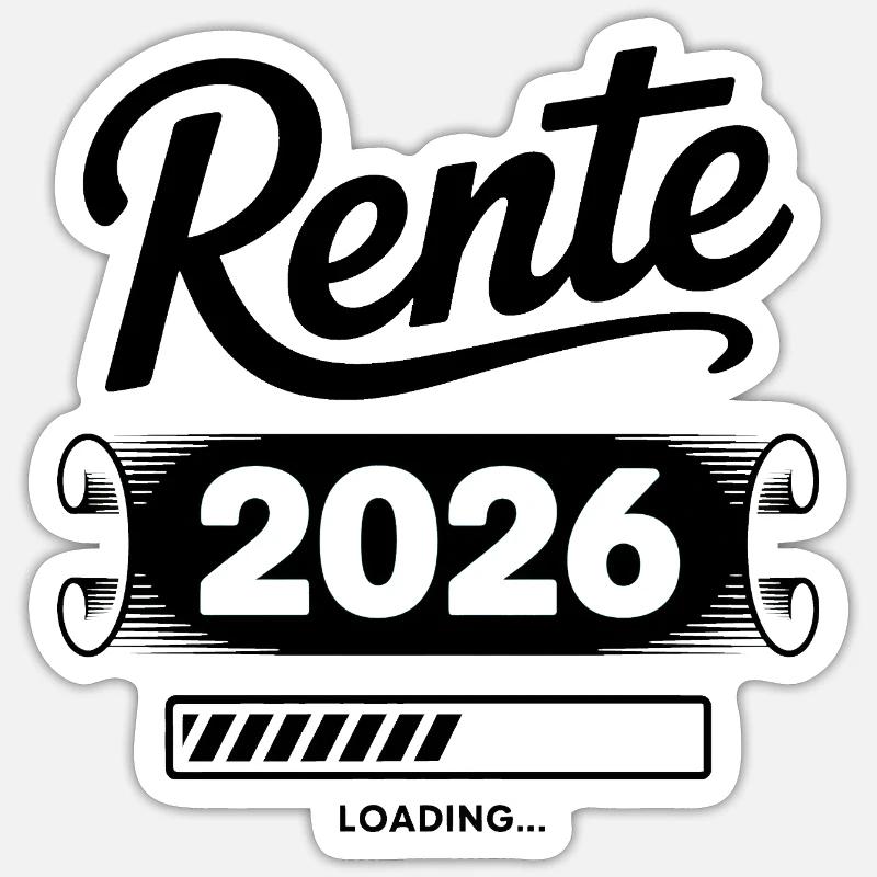 Pension 2026 Countdown - Sticker size S (10 x 10 cm) - white matte