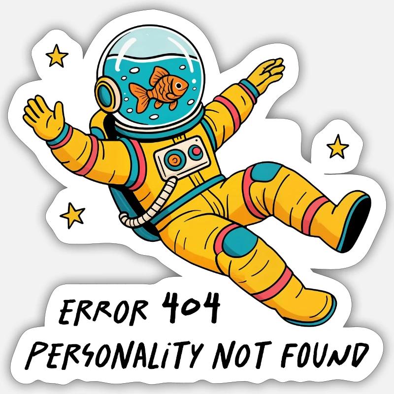 Error 404, personality not found Sticker taille S (10 x 10 cm)