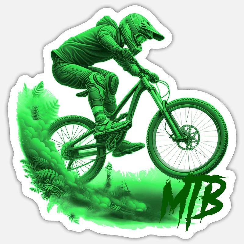 MTB - Sticker Größe S (10 x 10 cm) - Mattweiß