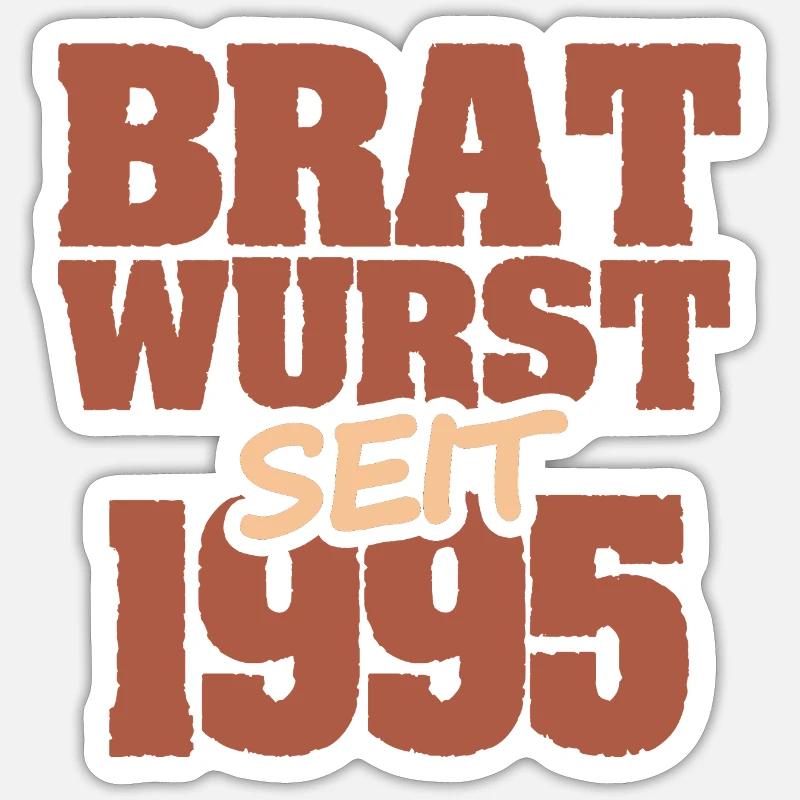 1995 - Sticker size S (10 x 10 cm) - white matte