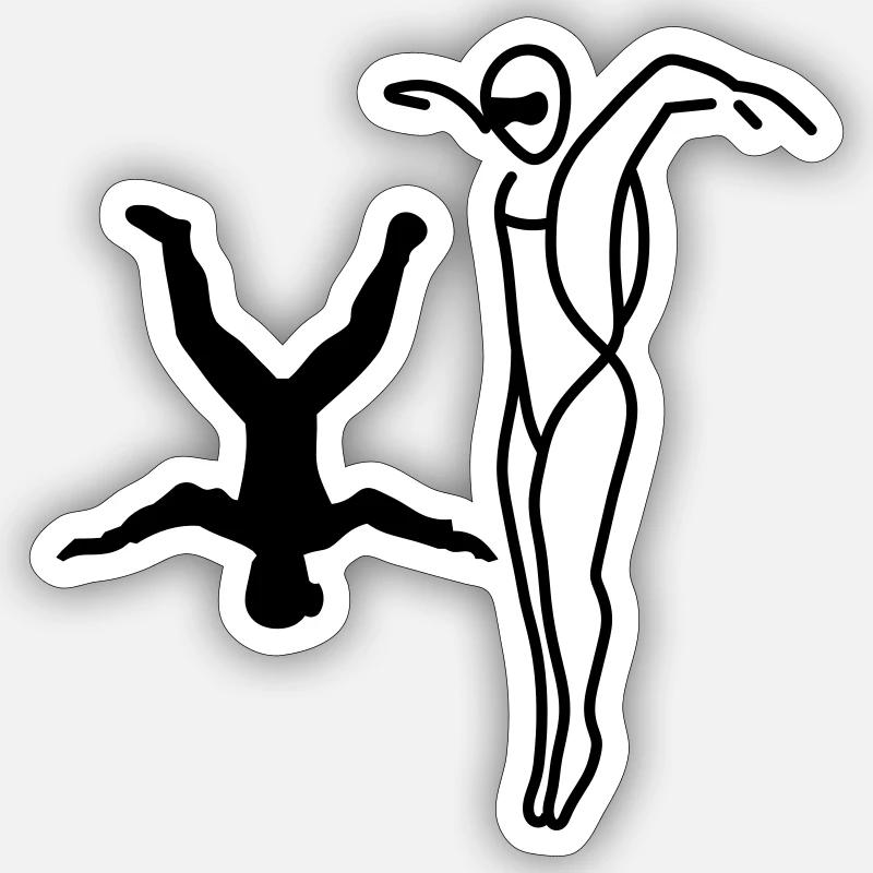 Freefly - Sticker Größe S (10 x 10 cm) - Mattweiß
