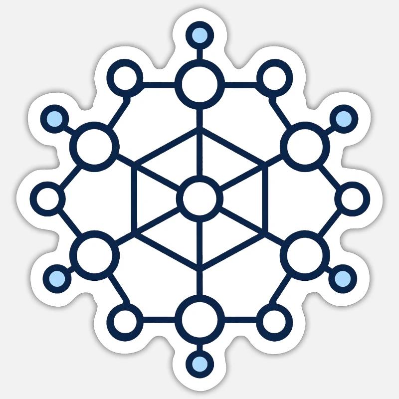 Geometric Node Network Sticker size S (10 x 10 cm)