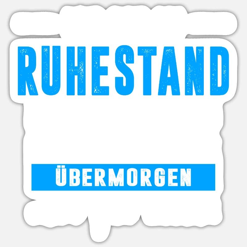 Rentner Ruhestand Geschenkidee - Sticker Größe S (10 x 10 cm) - Mattweiß