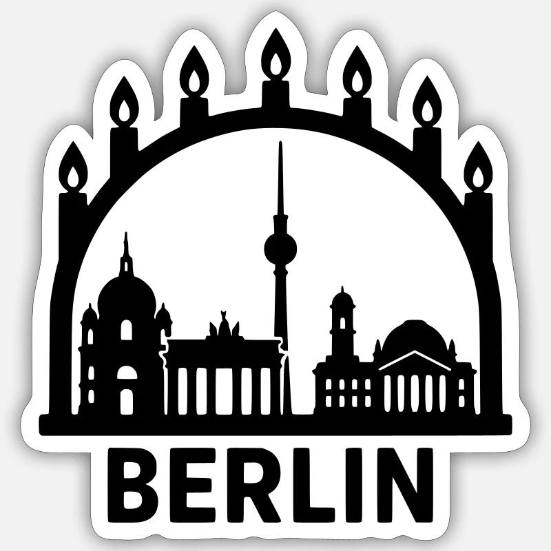 Décoration de Noël Schwibbogen de Berlin Avent Sticker taille S (10 x 10 cm)