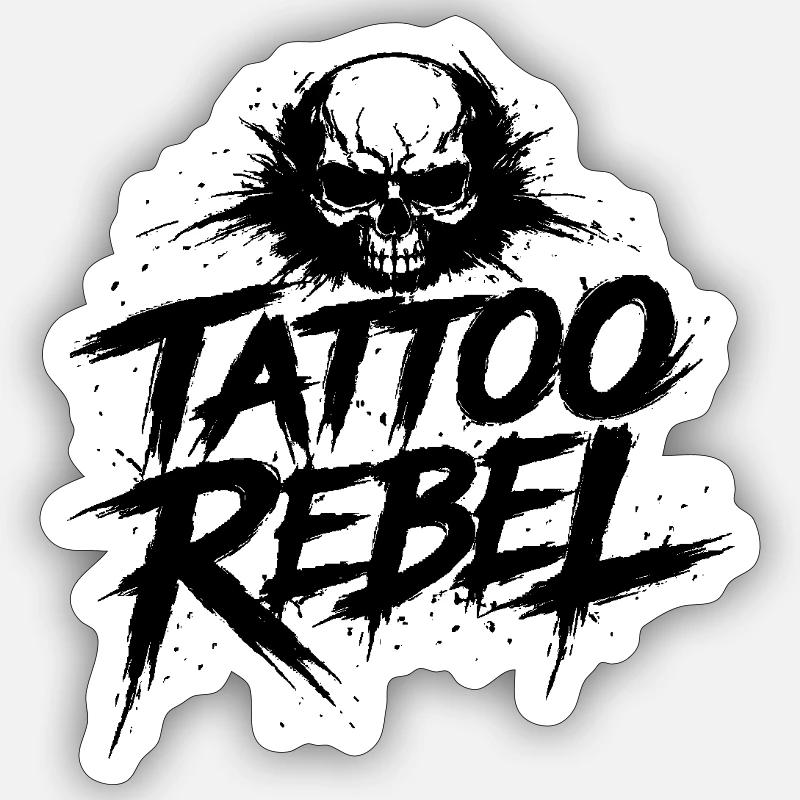 Skull - Sticker Größe S (10 x 10 cm) - Mattweiß