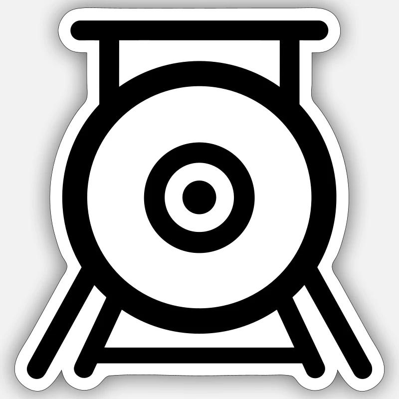 gong - Sticker taille S (10 x 10 cm) - blanc mat