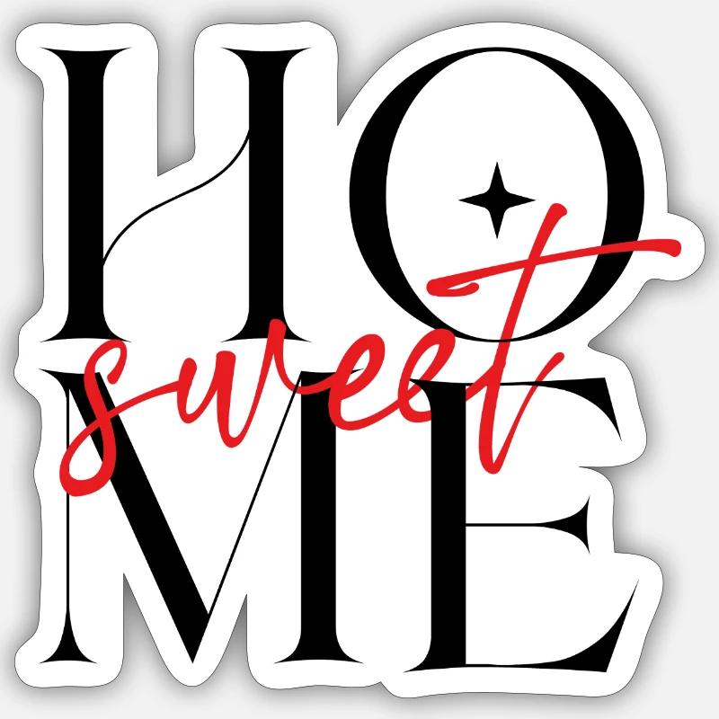 Sweet Script Red Sticker size S (10 x 10 cm)