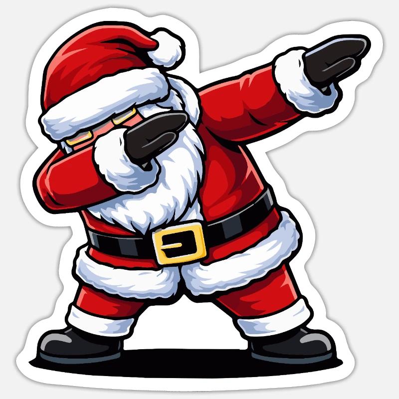 Das Weihnachtsmann-Maskottchen Sticker Größe S (10 x 10 cm)